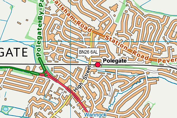 BN26 6AL map - OS VectorMap District (Ordnance Survey) BN26 6AL map - OS VectorMap District (Ordnance Survey)