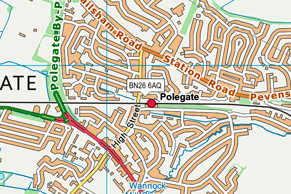 BN26 6AQ map - OS VectorMap District (Ordnance Survey) BN26 6AQ map - OS VectorMap District (Ordnance Survey)