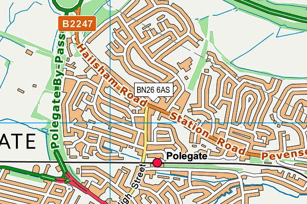 BN26 6AS map - OS VectorMap District (Ordnance Survey) BN26 6AS map - OS VectorMap District (Ordnance Survey)