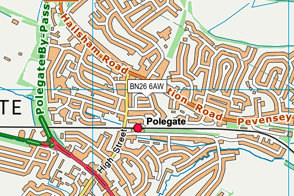BN26 6AW map - OS VectorMap District (Ordnance Survey) BN26 6AW map - OS VectorMap District (Ordnance Survey)