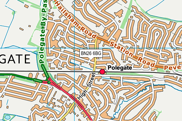 BN26 6BG map - OS VectorMap District (Ordnance Survey)