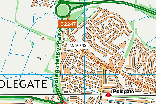 BN26 6BX map - OS VectorMap District (Ordnance Survey) BN26 6BX map - OS VectorMap District (Ordnance Survey)