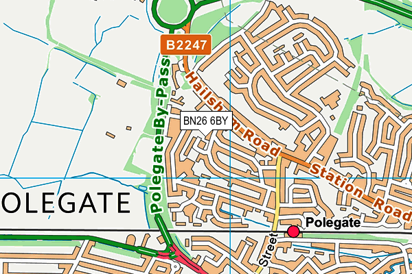 BN26 6BY map - OS VectorMap District (Ordnance Survey) BN26 6BY map - OS VectorMap District (Ordnance Survey)