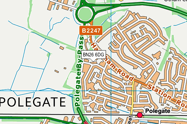 BN26 6DG map - OS VectorMap District (Ordnance Survey) BN26 6DG map - OS VectorMap District (Ordnance Survey)