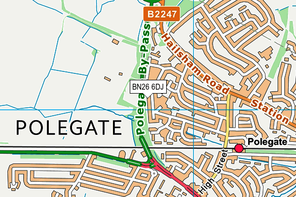 BN26 6DJ map - OS VectorMap District (Ordnance Survey) BN26 6DJ map - OS VectorMap District (Ordnance Survey)