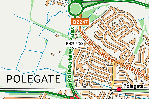 BN26 6DQ map - OS VectorMap District (Ordnance Survey) BN26 6DQ map - OS VectorMap District (Ordnance Survey)