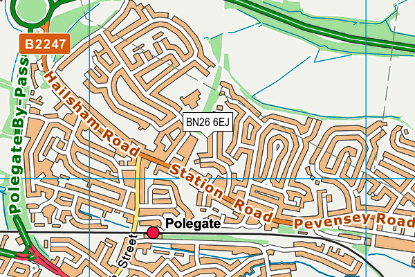 BN26 6EJ map - OS VectorMap District (Ordnance Survey)