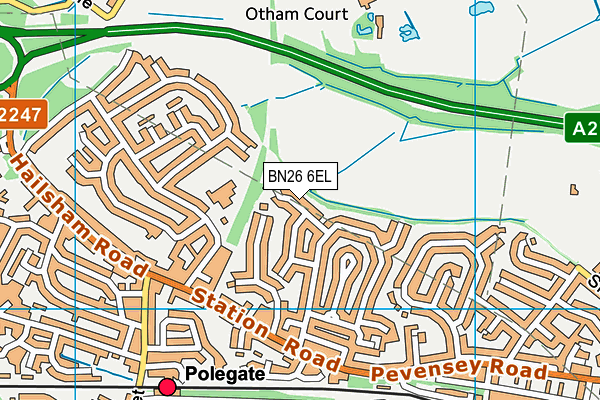 BN26 6EL map - OS VectorMap District (Ordnance Survey)