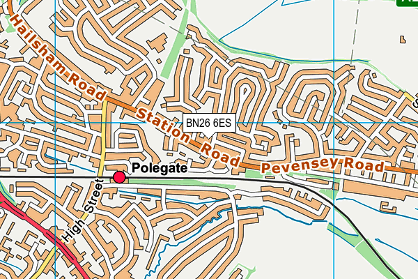 BN26 6ES map - OS VectorMap District (Ordnance Survey) BN26 6ES map - OS VectorMap District (Ordnance Survey)