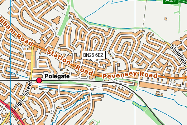 BN26 6EZ map - OS VectorMap District (Ordnance Survey) BN26 6EZ map - OS VectorMap District (Ordnance Survey)