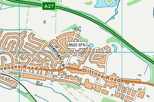BN26 6FN map - OS VectorMap District (Ordnance Survey) BN26 6FN map - OS VectorMap District (Ordnance Survey)