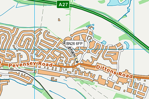 BN26 6FP map - OS VectorMap District (Ordnance Survey) BN26 6FP map - OS VectorMap District (Ordnance Survey)