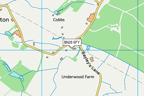 BN26 6FY map - OS VectorMap District (Ordnance Survey)