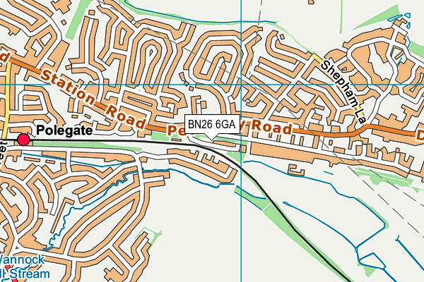BN26 6GA map - OS VectorMap District (Ordnance Survey) BN26 6GA map - OS VectorMap District (Ordnance Survey)