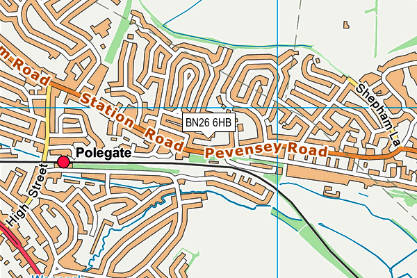 BN26 6HB map - OS VectorMap District (Ordnance Survey) BN26 6HB map - OS VectorMap District (Ordnance Survey)