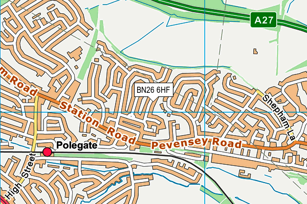 BN26 6HF map - OS VectorMap District (Ordnance Survey) BN26 6HF map - OS VectorMap District (Ordnance Survey)