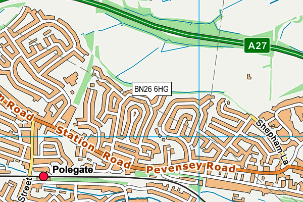 BN26 6HG map - OS VectorMap District (Ordnance Survey) BN26 6HG map - OS VectorMap District (Ordnance Survey)