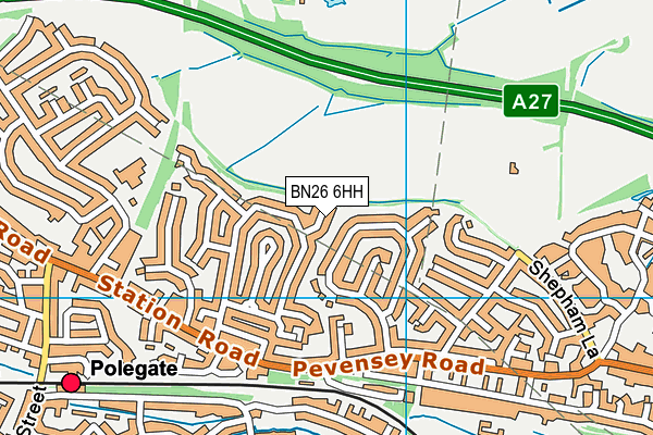 BN26 6HH map - OS VectorMap District (Ordnance Survey) BN26 6HH map - OS VectorMap District (Ordnance Survey)