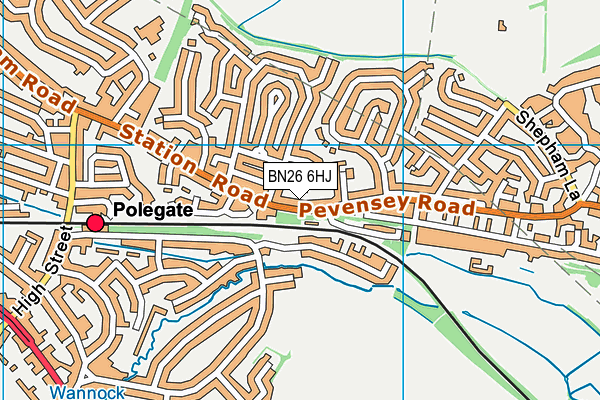 BN26 6HJ map - OS VectorMap District (Ordnance Survey) BN26 6HJ map - OS VectorMap District (Ordnance Survey)