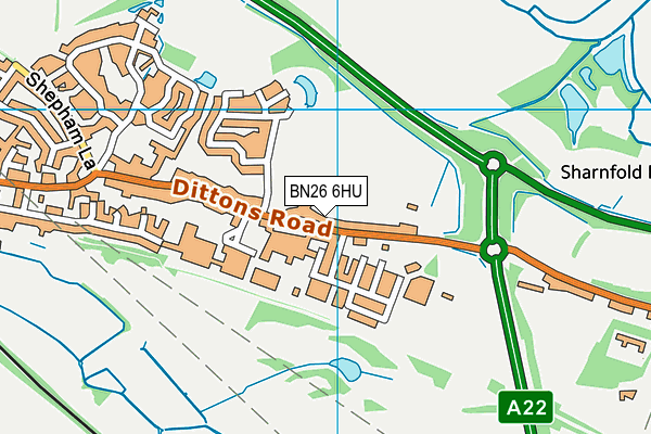 BN26 6HU map - OS VectorMap District (Ordnance Survey) BN26 6HU map - OS VectorMap District (Ordnance Survey)