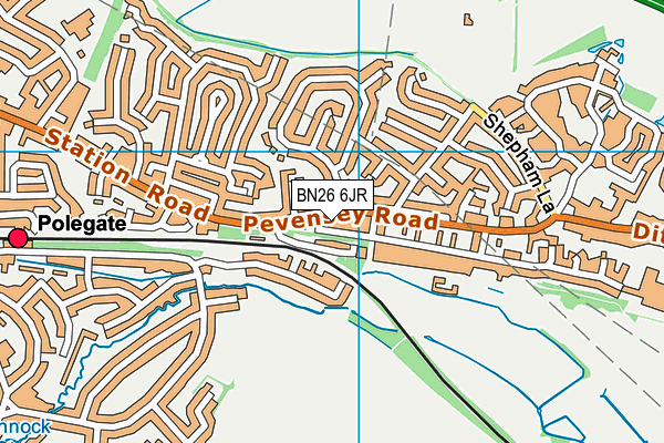BN26 6JR map - OS VectorMap District (Ordnance Survey) BN26 6JR map - OS VectorMap District (Ordnance Survey)