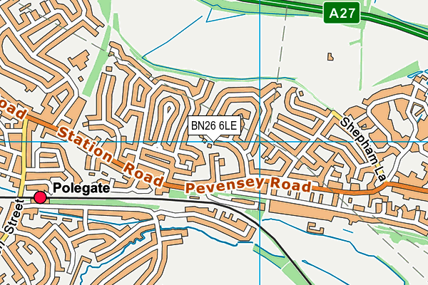 BN26 6LE map - OS VectorMap District (Ordnance Survey) BN26 6LE map - OS VectorMap District (Ordnance Survey)