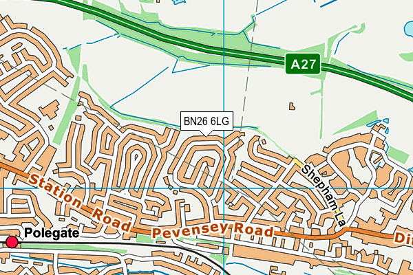 BN26 6LG map - OS VectorMap District (Ordnance Survey) BN26 6LG map - OS VectorMap District (Ordnance Survey)