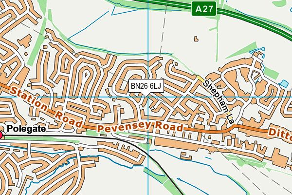 BN26 6LJ map - OS VectorMap District (Ordnance Survey) BN26 6LJ map - OS VectorMap District (Ordnance Survey)