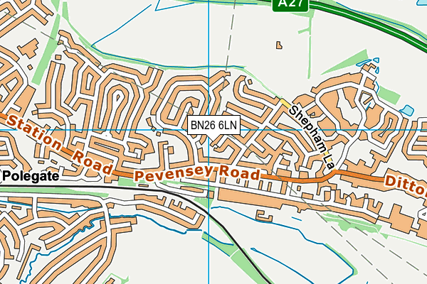 BN26 6LN map - OS VectorMap District (Ordnance Survey) BN26 6LN map - OS VectorMap District (Ordnance Survey)