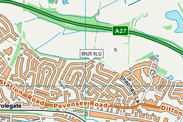 BN26 6LQ map - OS VectorMap District (Ordnance Survey) BN26 6LQ map - OS VectorMap District (Ordnance Survey)