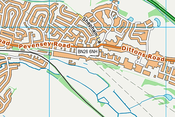 BN26 6NH map - OS VectorMap District (Ordnance Survey) BN26 6NH map - OS VectorMap District (Ordnance Survey)
