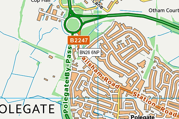 BN26 6NP map - OS VectorMap District (Ordnance Survey)