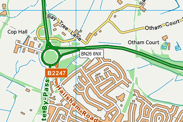 BN26 6NX map - OS VectorMap District (Ordnance Survey) BN26 6NX map - OS VectorMap District (Ordnance Survey)