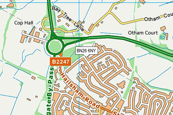 BN26 6NY map - OS VectorMap District (Ordnance Survey) BN26 6NY map - OS VectorMap District (Ordnance Survey)