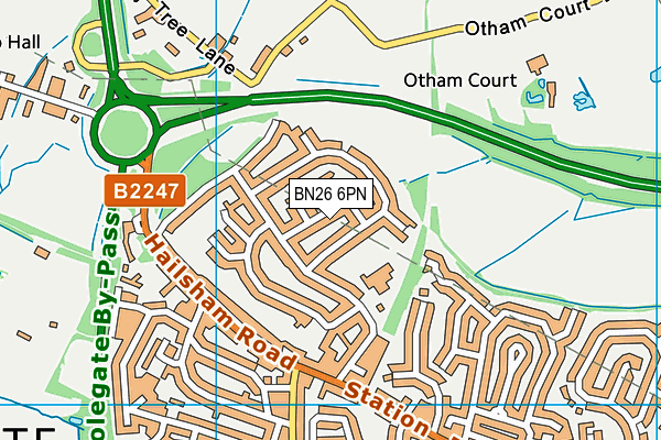 BN26 6PN map - OS VectorMap District (Ordnance Survey)