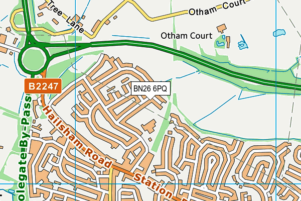 BN26 6PQ map - OS VectorMap District (Ordnance Survey)