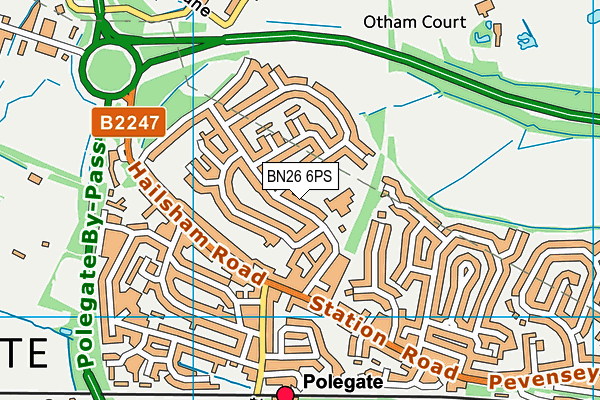 BN26 6PS map - OS VectorMap District (Ordnance Survey)