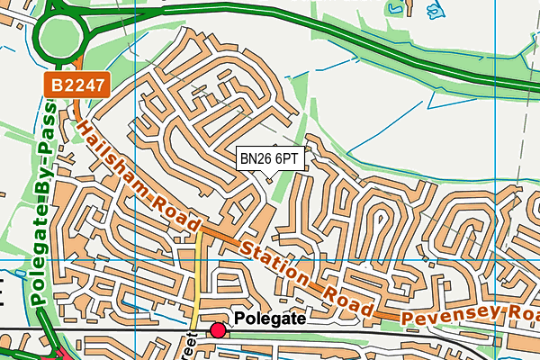 BN26 6PT map - OS VectorMap District (Ordnance Survey) BN26 6PT map - OS VectorMap District (Ordnance Survey)