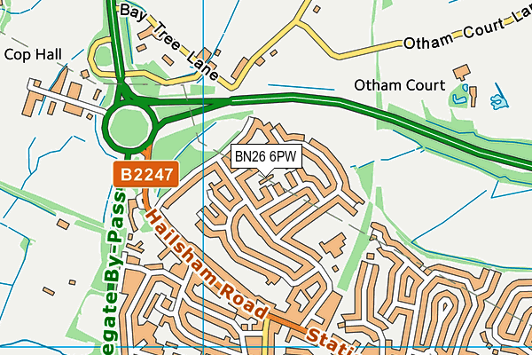 BN26 6PW map - OS VectorMap District (Ordnance Survey) BN26 6PW map - OS VectorMap District (Ordnance Survey)