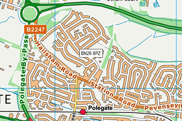 BN26 6PZ map - OS VectorMap District (Ordnance Survey) BN26 6PZ map - OS VectorMap District (Ordnance Survey)