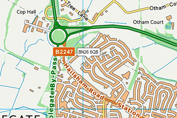 BN26 6QB map - OS VectorMap District (Ordnance Survey) BN26 6QB map - OS VectorMap District (Ordnance Survey)