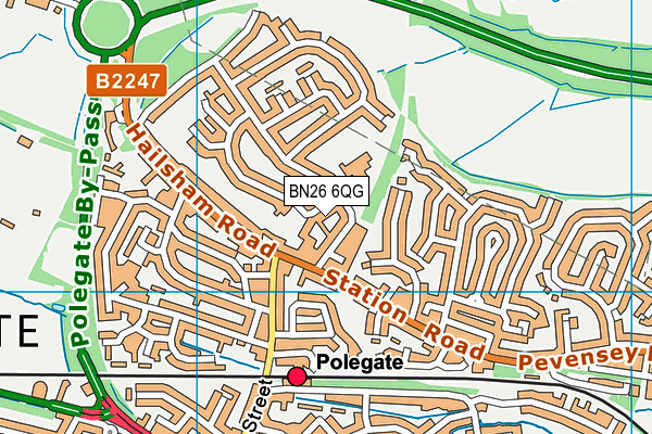 BN26 6QG map - OS VectorMap District (Ordnance Survey) BN26 6QG map - OS VectorMap District (Ordnance Survey)