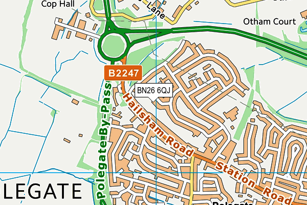BN26 6QJ map - OS VectorMap District (Ordnance Survey) BN26 6QJ map - OS VectorMap District (Ordnance Survey)