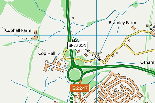 BN26 6QN map - OS VectorMap District (Ordnance Survey) BN26 6QN map - OS VectorMap District (Ordnance Survey)