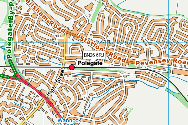 BN26 6RJ map - OS VectorMap District (Ordnance Survey)