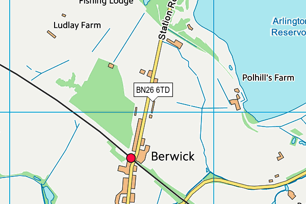 BN26 6TD map - OS VectorMap District (Ordnance Survey)