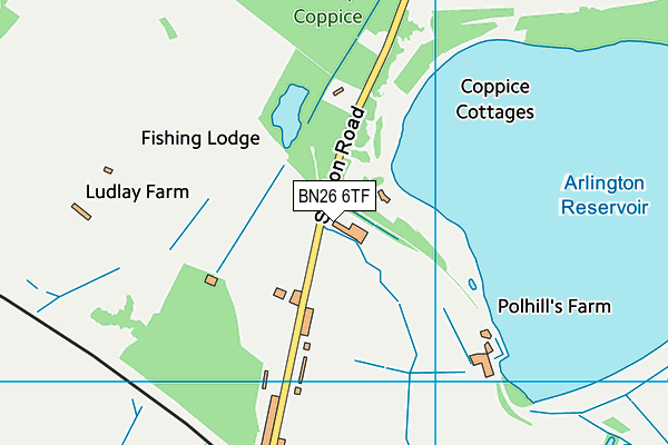 BN26 6TF map - OS VectorMap District (Ordnance Survey)