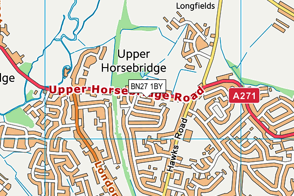 BN27 1BY map - OS VectorMap District (Ordnance Survey) BN27 1BY map - OS VectorMap District (Ordnance Survey)