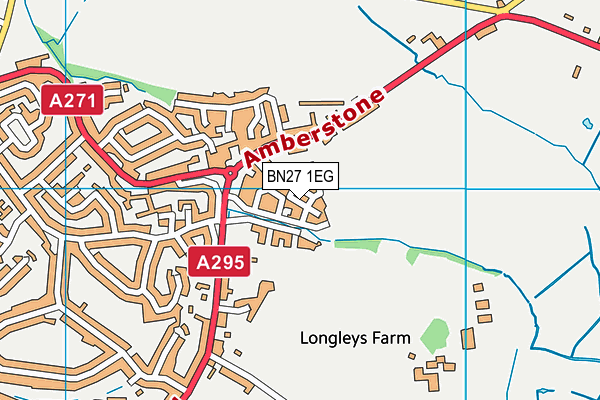 BN27 1EG map - OS VectorMap District (Ordnance Survey) BN27 1EG map - OS VectorMap District (Ordnance Survey)