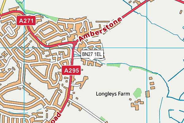 BN27 1EL map - OS VectorMap District (Ordnance Survey) BN27 1EL map - OS VectorMap District (Ordnance Survey)